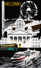 Lataa kuva Galleria-katseluun, Kotiseutupaita Helsinki miesten lyhythihainen Miilun putiikki paitakuva