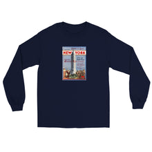 Lataa kuva Galleria-katseluun, Vanha hauska juliste paidassa Miilun putiikki Suomen Joutsen New Yorkissa laivastonsininen
