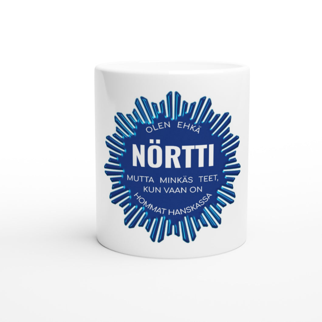 Nörtti huumorimuki lähikuva
