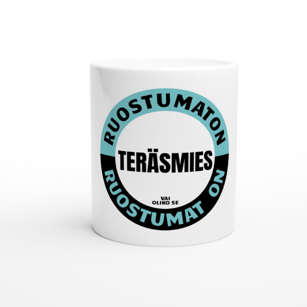 Ruostumaton teräsmies huumorimuki lähikuva
